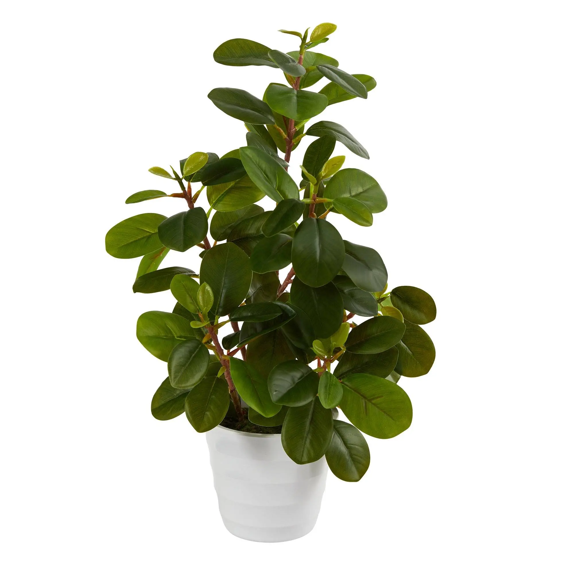 16” Bendable Wire Synthetic Peperomia Artificial Plant in Decorative Planter, Indoor Plants for Home Decor Ornaments, Bendable Wire Artificial Plants