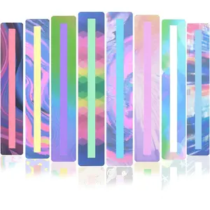 8Pcs Guided Reading Strips,Reading Trackers for Kids Dyslexia Tools Bookmarks Line Readers for Students Highlighter Trackers Teacher Education Supplies