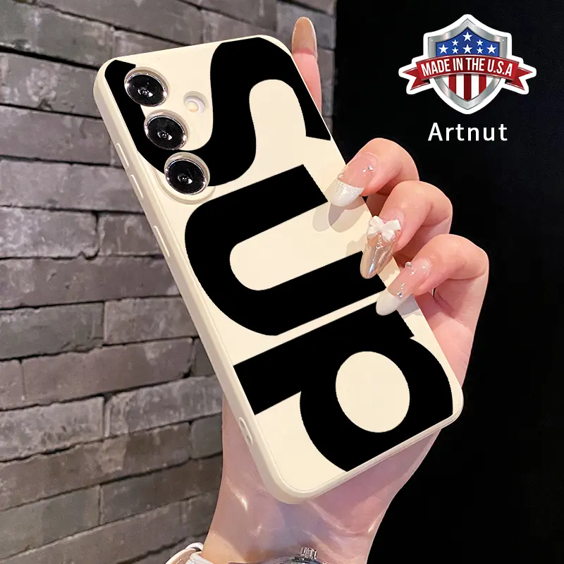 Straight Edge Letter SUP Pattern Phone Case for Samsung S24 ULTRA PLUS S25 S23 S22 Plus Ultra Shockproof Non Slip Protective Silicone Back Cover
