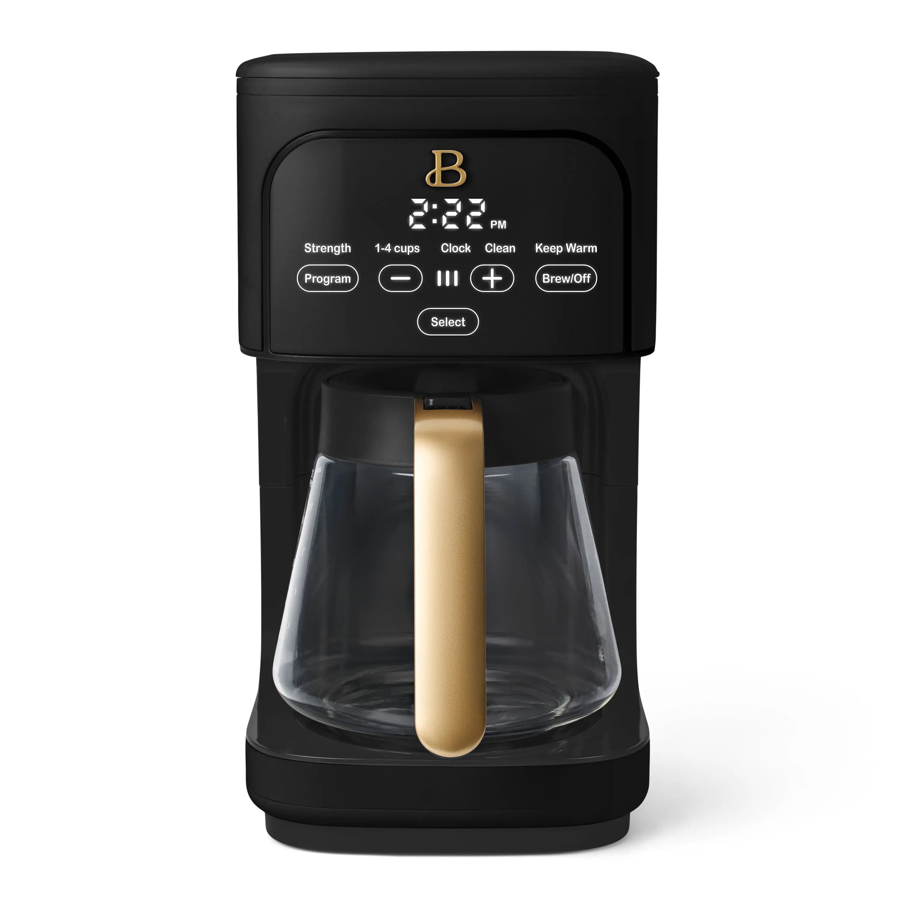 Beautiful 12 cup Programmable Coffee Maker, Black Sesame by Drew Barrymore