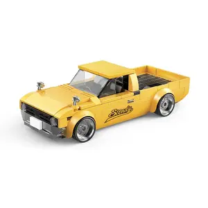 Vintage Pickup Truck Building Blocks Toy, 1 Box 1:32 Retro Truck Blocks Building Toy, Creative Blocks Building Toy for Boys & Girls Gift, Building Set