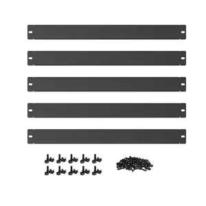 ynVISION.DESIGN Rack Blank Panels for 19” Server, Network & AV Racks | Steel Filler Plate | 10 Sets of Cage Nuts, Screws, and Washers Included | Universal Rack Accessory (5 Pack))