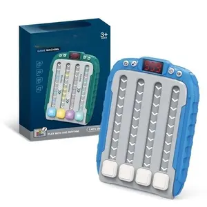Compact ABS Plastic Game Console, Quick Push Eye Sensory Handheld Gamepad with 6 Music Tracks, 3-Speed Settings, Ladder Mode, Multi-Levels, Multiplayer Versus Board Game for Kids - Screen Protection