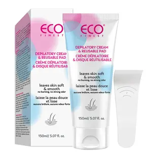 Sensitive Skin Body Hair Removal Cream with Comfortable Wax Applicator - Body Care Fragrance Gentle Smooth Daily