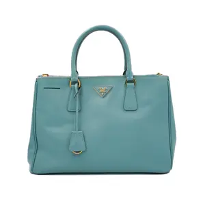 Pre-owned PRADA Leather Tote Bags Galleria Saffiano Large Blue JM MM450