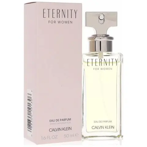 Calvin Klein ETERNITY Women's Eau de Parfum (EDP) Spray (1 to 1.9 fl oz, 1.7 fl oz Size) - Elegant Fragrance, Great Scent, Subtle Floral Aura, Botanicals, Modern Style Box, Spring Garden Scent for Women, Skin-Application Signature Perfume