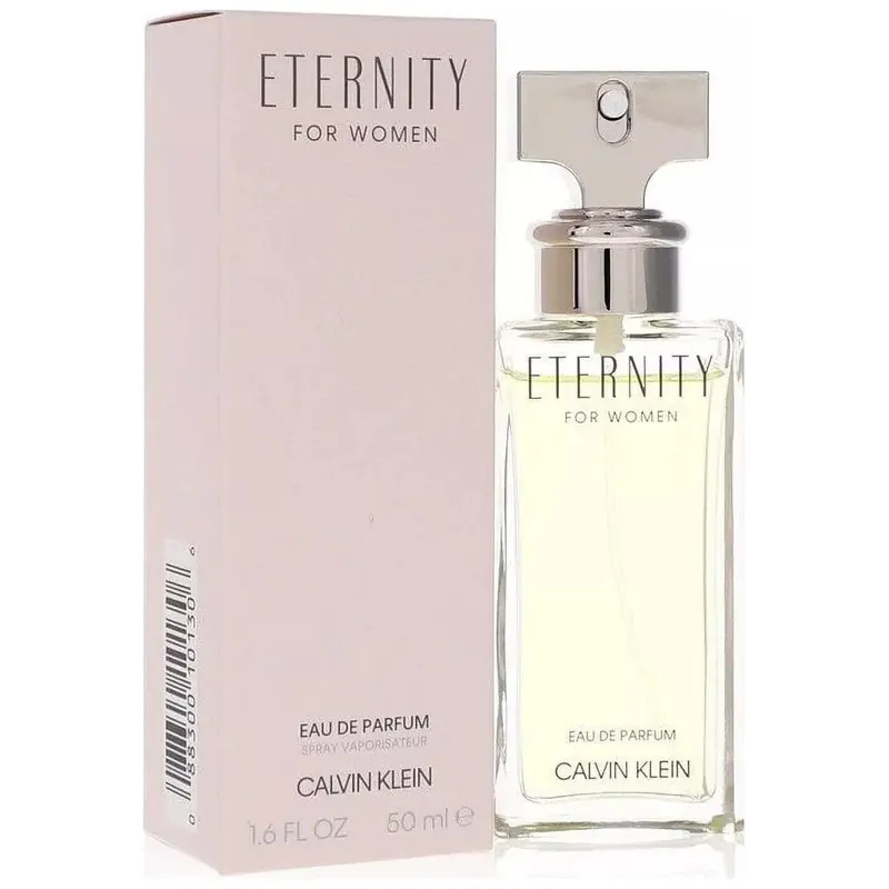 Calvin Klein ETERNITY Women's Eau de Parfum (EDP) Spray (1 to 1.9 fl oz, 1.7 fl oz Size) - Elegant Fragrance, Great Scent, Subtle Floral Aura, Botanicals, Modern Style Box, Spring Garden Scent for Women, Skin-Application Signature Perfume