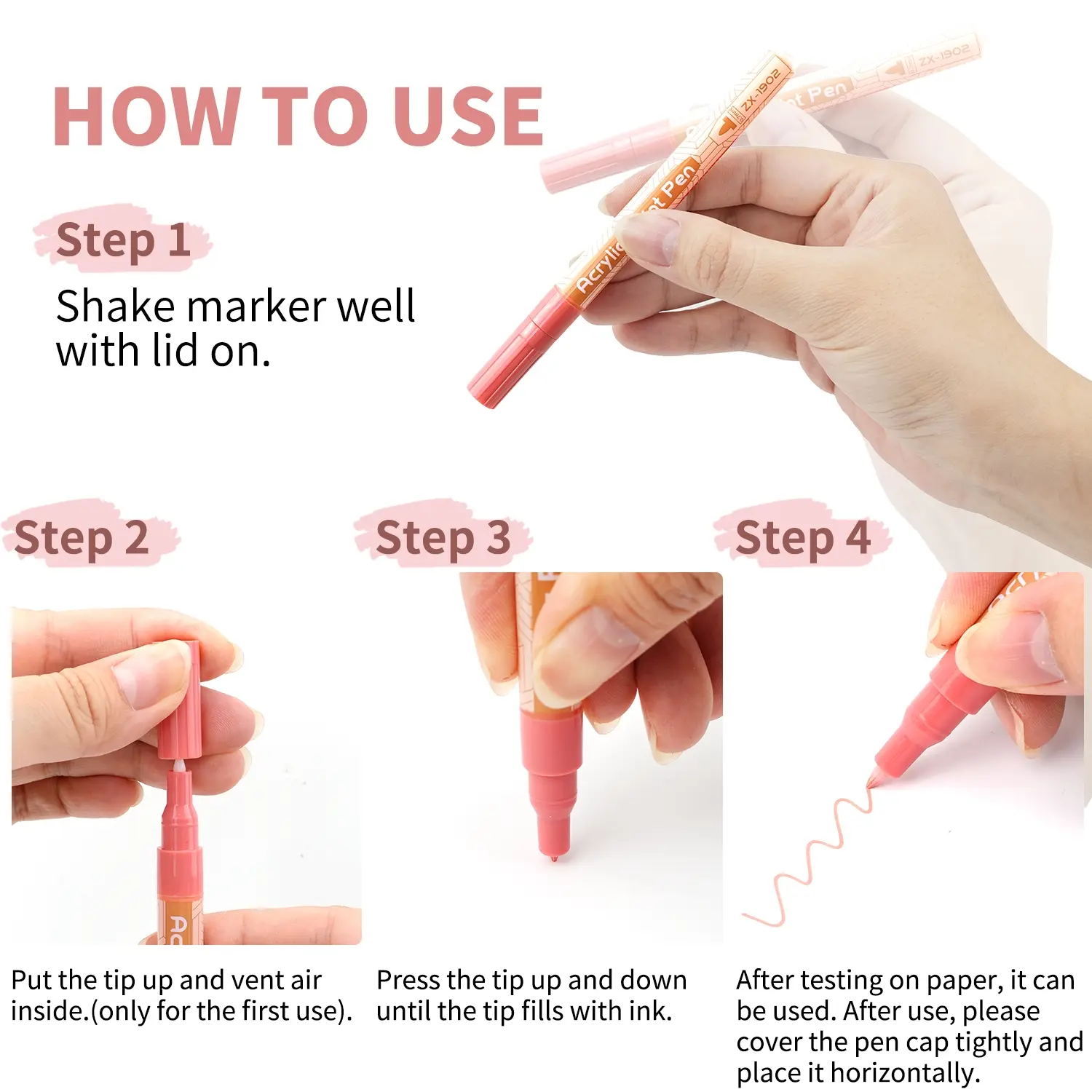 ペン！！！！ 22pcs Acrylic Paint Markers, Professional Color Range, Ultra Fine