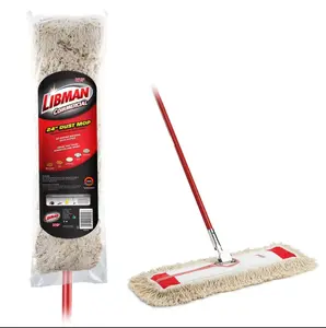 Libman 24" Cotton Dust Mop Red Steel Handle