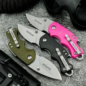 Mini 3800 Stainless Steel Outdoor Waist Knife, 8cr13mov Blade, Nylon Fiberglass Handle, Portable Multifunctional Folding Knife, Survival Tools