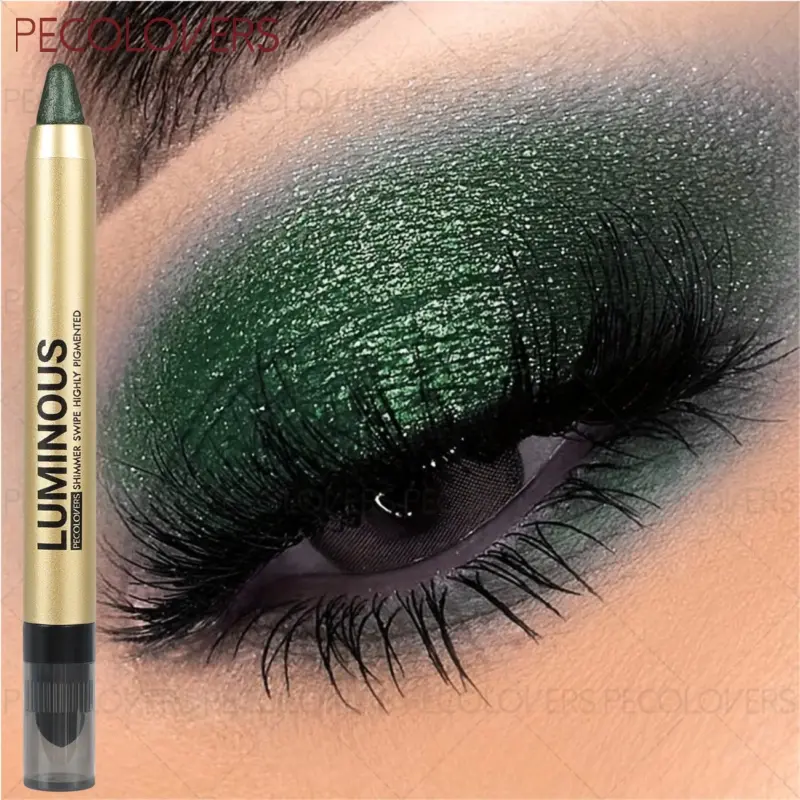 1pc 2-in-1 Shimmer & Matte Eye Stick - Glitter Eyeshadow Stick - Sparkling Gleam & Velvet Matte Texture, All-Day 12H Color Lock, Enhance Eye Makeup, Great for Wedding Guest Makeup & Travel Essentials - Longwear Metallic Eyeshadow Pencil