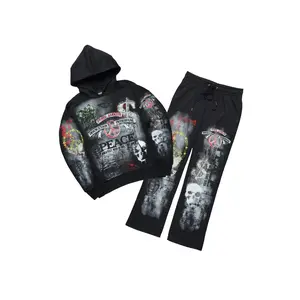 Seiko Black Hoodie Stacked Track Set