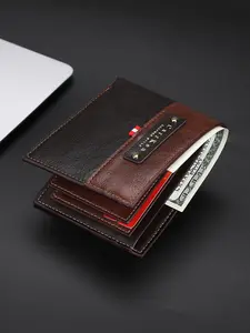 Men's Horizontal Wallet, Durable Fashion Wallet, Vintage Color Block Design, Large Capacity Holds Credit Cards and ID, Stylish Gift for Men