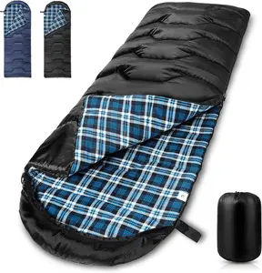 Sleeping Bag Winter | Flannel Lined 18 - 32  3-4 Season Warm & Cool Weather Adult Sleeping Bags Large | Lightweight,  for Camping, Backpacking, Hiking