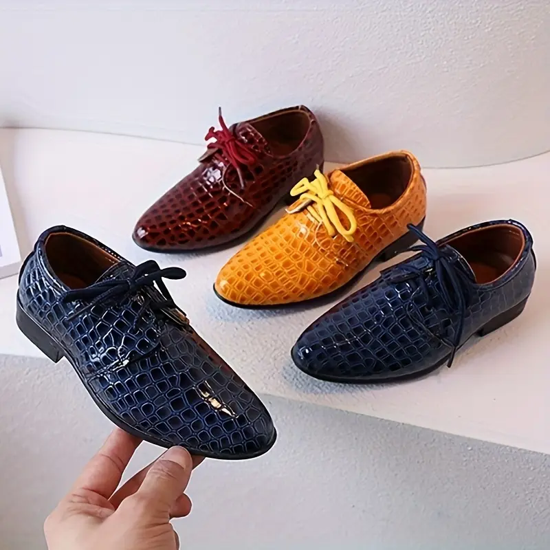 Baby Boys Oxford Shoes British Style Formal Shoes All Season Wearable Toddler Dress Shoes