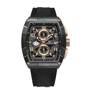 NAVIFORCE Men Quartz Watch Auto Date Week Business Dress Analog Wrist Watches