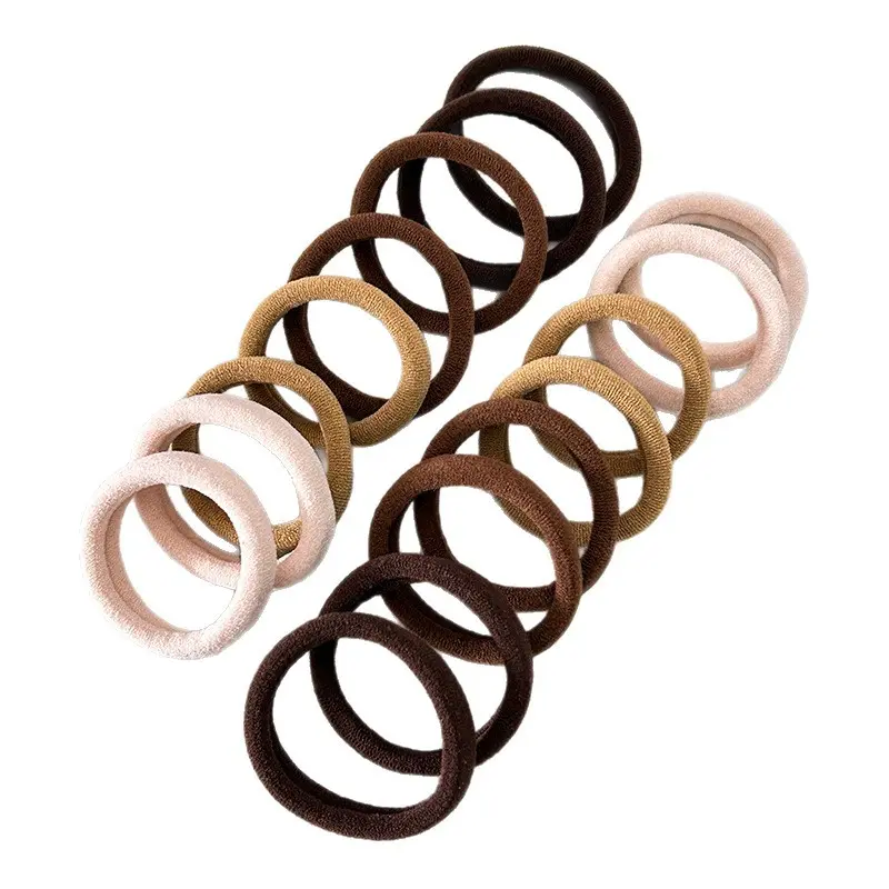High Elastic Black Hair Rubber Bands Soft Fabric Hair Scrunchies Durable Hair Ties Women Daily Hair Accessories