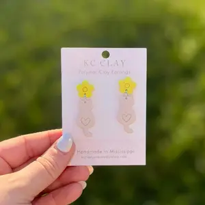 KC Clay Live Claim Medium Polymer Clay Earrings Handmade Jewelry Lightweight Hypoallergenic One of a Kind Tik Tok Event Showcase