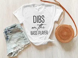 Dibs on the Bass Player shirt, Bassist Shirt, Bass Player Gift, Bassist Wife, Musician Shirt, Gift For Music Lover, Guitarist Tee