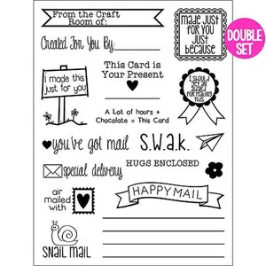 Crafts & Sewing The Stamps of Life Card & Envelope Stamps Double Set