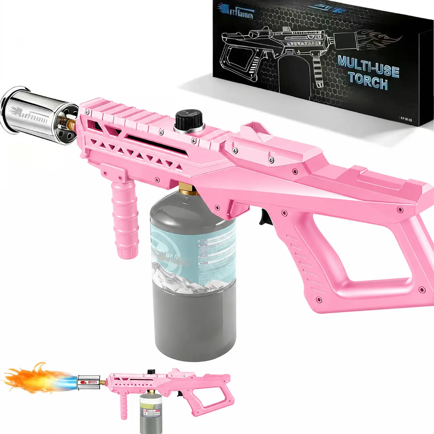 ARTFLAMM Propane Torch Gun - Kitchen Tool & Gadget for Outdoor Cooking, Campfire Starter, BBQ, Camping, Charcoal Use - Gifts for Boyfriend, Anniversary Gift for Him (Tank Not Included)