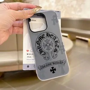 Luxury-H-Hearts-Fashion-C-Chromes Phone Case Suitable for iPhone 17 16e 16 15 14 13 12 11 Pro Max Air XR XS X 7 8 Plus Soft TPU Matte Double-layer Back Cover