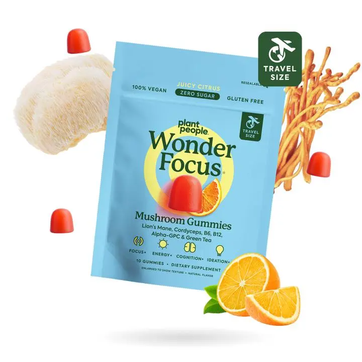 WonderFocus Mushroom Gummies: Travel Size - Dietary Supplement for Fitness and Healthcare