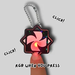Flow Star RGB Clicker Keychain Trinket for Raves & Festivals with Click Sound and RGB Light Effect