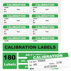 Self-Laminating Labels,  Write-On Adhesive Stickers for NIST & ISO-9000 Calibrations, Pack of 180