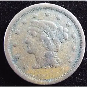 1856 Braided Hair Large Cent Early U.S. Copper Coin