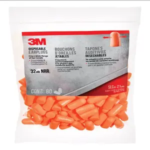 3M Orange Comfortable Ultra Soft Foam Handy Hearing Protected Disposable Ear Plugs 32 dB Noise Reduction 80 Pair