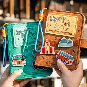Travel Stamp Book, China National Footprint Record Memorial Stamps Album, Detachable Loose-Leaf Hand Account Book, DIY Gift