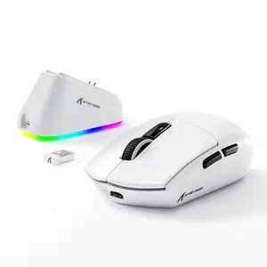 ATTACK SHARK G3PRO Wireless Gaming Mouse with RGB Charging Dock,2.4G/USB-C Wired/Wireless PAW3311 Optical Sensor 1K Polling Rate Adjustable 25K DPI,500mAh Battery Ultra Lightweight 59g Mice
