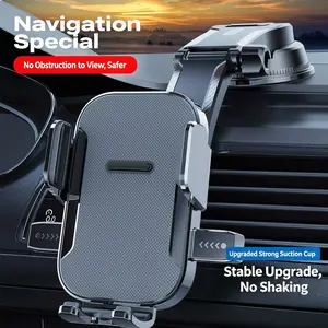 360° Rotation Suction Cup Car Phone Holder, Phone Suction Pad Dashboard Navigation Mount, Universal Smartphone Holder, Adjustable Hands-Free Phone Mount for Car Dashboard, Cell Phone Mount
