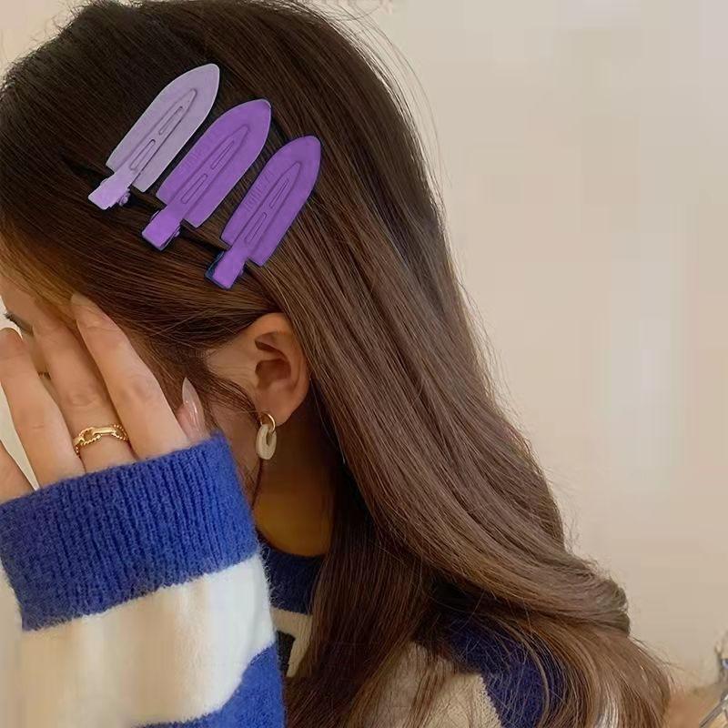 LRV Hair Candy Color Metal Seamless Hairpin Convenient No Bend Crease Make up Hair Clips for Women(3PCS SET)