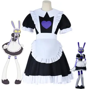 Anime Jax Maid Dress Cosplay Costume Maidservant Adult Uniform Amazing Digital Circus Role Play Halloween Party Outfit For Girls