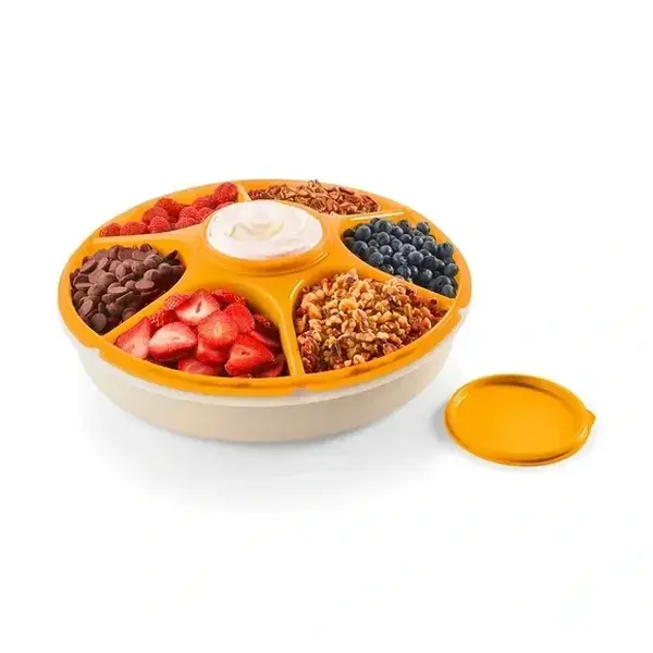 Tupperware Serving Center Divided Platter with Domed Cover Tupperware Serving Center Divided Platter with Domed Cover