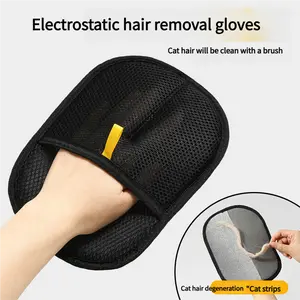 Pet Hair Remover Gloves - Best Cat & Dog Grooming Glove for Shedding, Deshedding & Cleaning - Anti Static, Easy Brush & Washable - Fur Removal Tool for Furniture, Carpet & Clothes