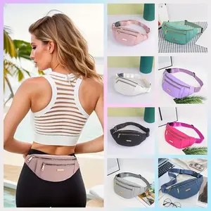 Outdoor Sports Waist Bag in Multiple Colors Fashionable Lightweight Single Shoulder Crossbody Bag with Multi-Layer Internal Design and Smooth Zipper