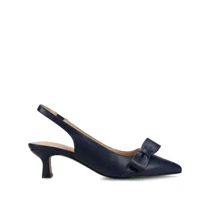 PALOMA SLINGBACK KITTEN HEELS - Navy Nubuck