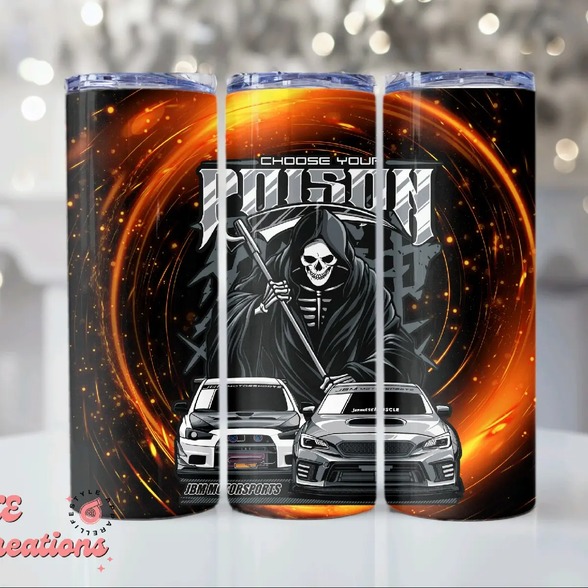 JDM- Grim reaper 20 oz Stainless Tumblers