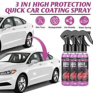 3 PCS Car Coating Spray,Quick Clean & Polish for Cars Repairs Scratches Paint Protection Agent Waterproof, Dust-Resistant & Brightening