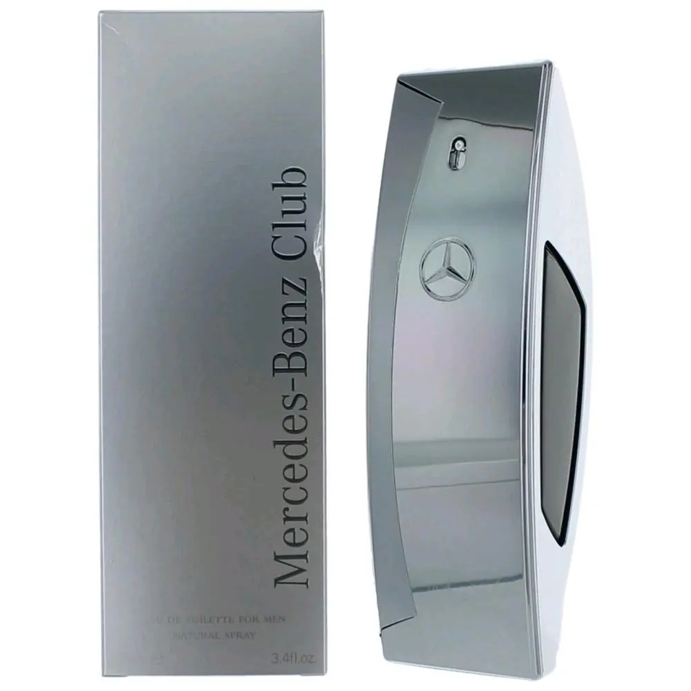 Mercedes-Benz Club Eau de Toilette for Men, Made in France - 3.4 oz / 100ml Long-Lasting Cologne Spray in a Signature Silver Bottle, 12 Pieces Box
