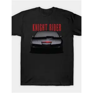 [100% Cotton] Knight Rider Printed Men'S Crew Neck Short Sleeve T-Shirt 100% Cotton Loose Fit Casual Tee Menswear Top Streetwear Tshirt T-Shirt For Men And Women