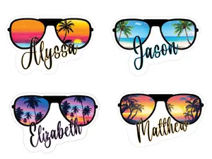 Sunglasses Cruise Door Magnet - 4 Design Choices | 15MIL Printed Vinyl Magnet – Reusable Cabin Door, Refrigerator & Fridge Decor – Party Decor Magnet - Cute Gift for Family & Friends - Applicable for only Metal Surfaces