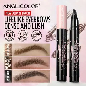 Eyebrow Pen - Eyebrow Pencil,2-in-1 Eyeliner Dual-Ended Brush-Tip Microblading 4d Eyebrow Pencils for women,Long Lasting Waterproof Hair-Like Brow Pencil,with Eyebrow Brush,BlackBrown Cosmetic Smooth