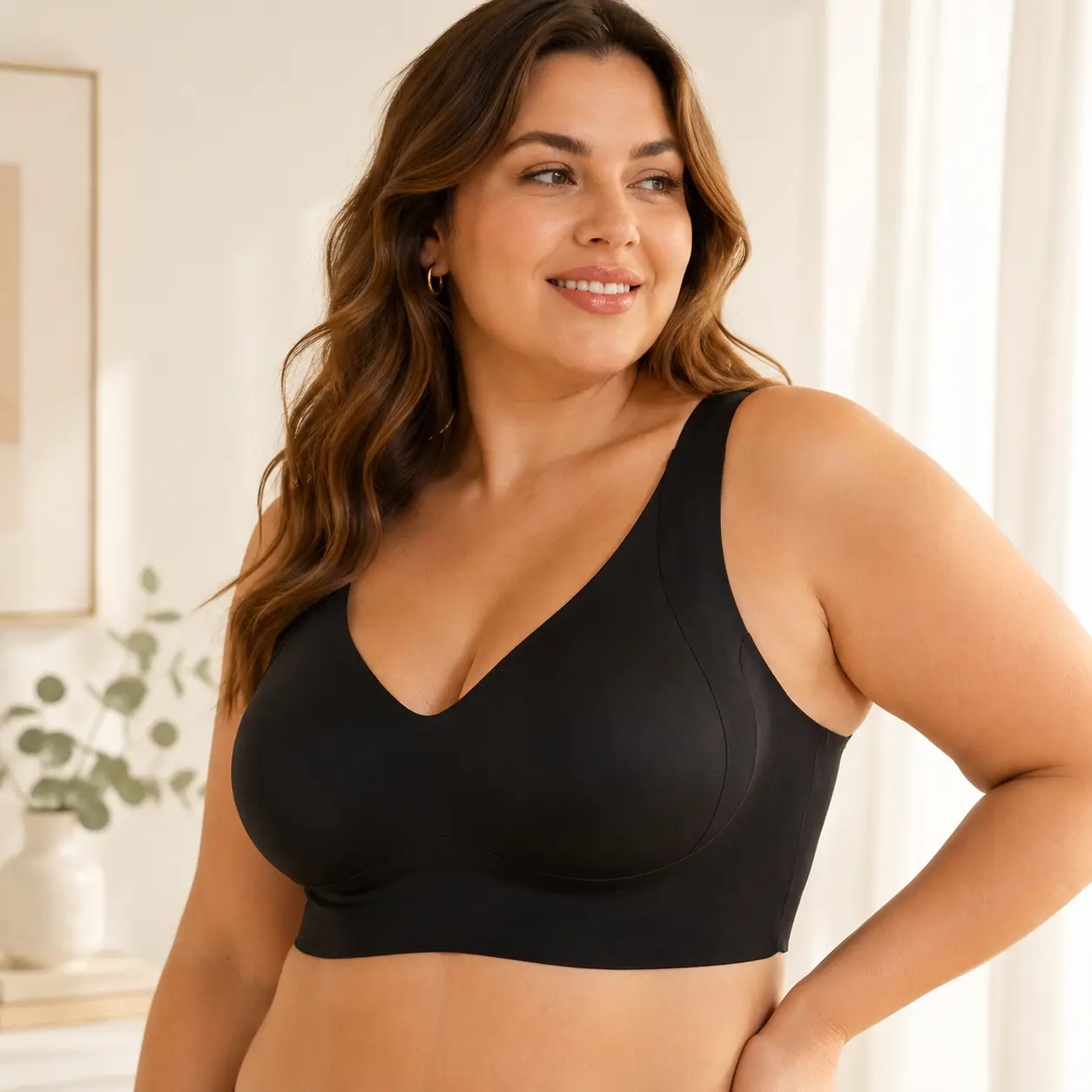 Women Jelly Bras Wirefree Full Coverage No Underwire Everyday Bras Comfortable Wireless Padded Tshirt Bra