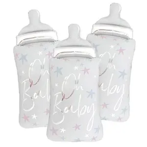 Jumbo Baby Bottle Balloons for Oh Baby Baby Shower Decorations Gender Neutral Baby Bottle Shaped Balloons 3 Pcs