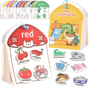 Summer Spring Gift Color Sorting Montessori Busy Book for Toddlers Ages 3+, Educational Preschool Learning & Activity Books for Kids 3-5, Autism Sensory Fine Motor Skills Quiet Supplies with Matching Games