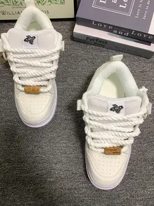 Men's Casual Canvas Shoes, Large Size 48, Breathable Round Toe Flatforms, Anti-Slip Rubber Sole, Unisex Couple Sneakers, All-Season Comfort